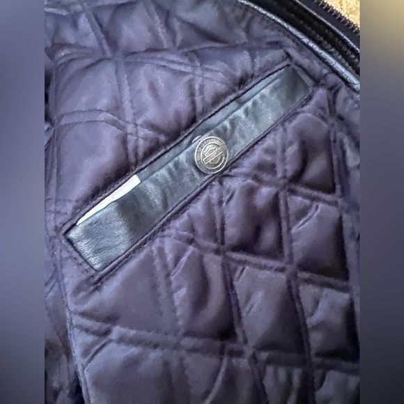 Harley Davidson Moto Jacket Mens Embossed Eagle Motorcycle Biker Black Leather - Picture 4 of 6